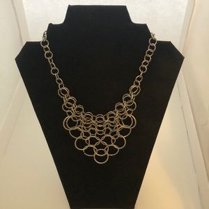 Silver Tone, Circle Link, Necklace